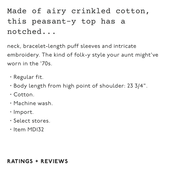 Madewell ‘Embroidered Peasant Top’ in Antique Cream - Picture 7 of 7